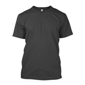 Camiseta de algodão masculina preta lisa